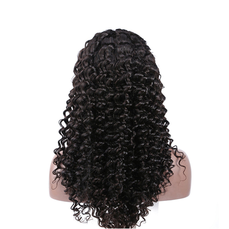 Deep Wave HD Full Frontal 13*4 Lace Wig Naturlal Black